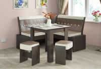 Кухонная лавка Кантри мини (венге, кожзам темно-коричневый №725 (ТриЯ) ) в Ялте от производителя в интернет магазине Планета Комфорта Кухонная лавка Кантри мини (венге, кожзам темно-коричневый №725 (ТриЯ) ) в Ялте от производителя