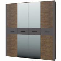 Фото shkafy-platyanye шкаф куба шр-4 (198) 2 зеркала четырехдверный производитель Браво-мебель
