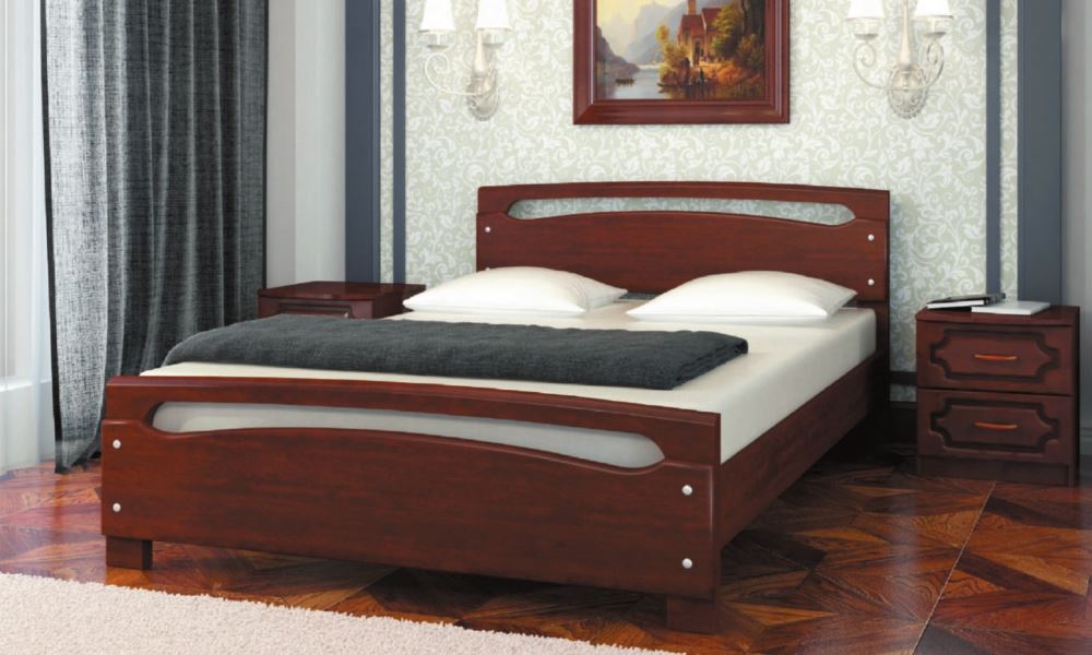 Фото Кровать двуспальная Камелия-2 (СМ 160х200) без основания с универсальными царгами от производителя Браво-мебель в Ялте по цене 17 950 ₽