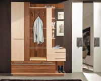 Прихожая Орфей (Цвет корпуса:ясень шимо темный-ясень шимо светлый, цвет фасада:ясень шимо темный-ясень шимо светлый, цвет обивки:молочный (Мебель Маркет) ) в Ялте от производителя 