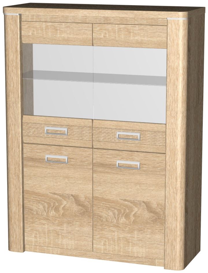 Фото Пенал со стеклом низкий Магнолия ГМ-05 от производителя СБК в Ялте по цене 25&nbsp;330 ₽