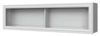 Полка навесная Грация (1 дв. стекло) (белый, белый  (Браво-мебель) ) в Ялте от производителя 