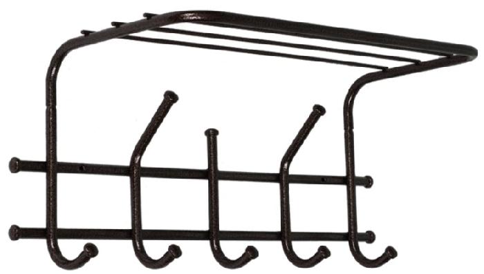 Вешалка с полкой Эра 5 (медный антик  (Завод металлических изделий) ) Вешалка с полкой Эра 5 (медный антик  (Завод металлических изделий) )