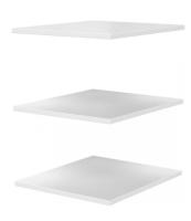 Комплект полок Грация (ЛДСП) на шкаф с витриной 1 дв. (белый  (Браво-мебель) ) в Ялте от производителя 