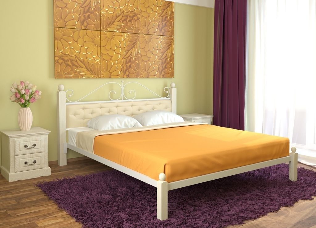 Фото Кровать односпальная Диана Lux мягкая (СМ 120х200) трубка металл от производителя Милсон в Ялте по цене 21 550 ₽