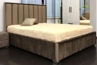 Фото krovati-s-myagkoy-spinkoy кровать двуспальная мирабель (см 160х200) без основания производитель Мебелони