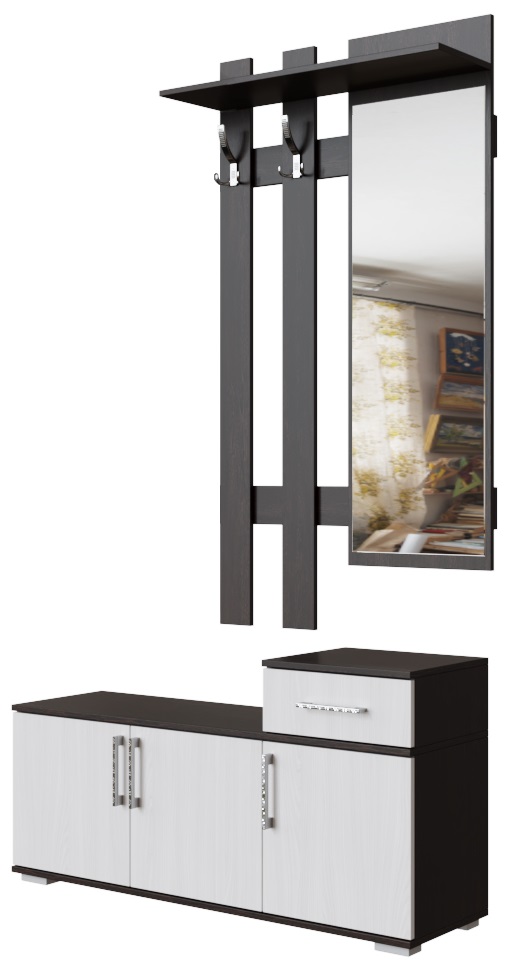 Фото Вешалка с зеркалом №3 (0,8) от производителя Хорошая мебель в Ялте по цене 14&nbsp;480 ₽