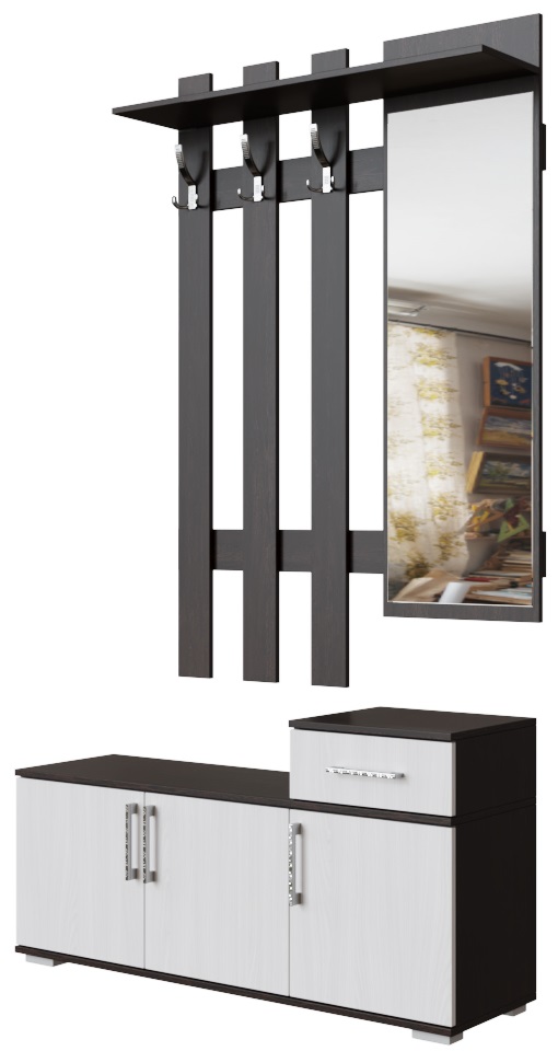 Фото Вешалка с зеркалом №3 (1,0) от производителя Хорошая мебель в Ялте по цене 13&nbsp;860 ₽