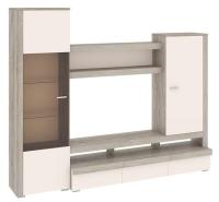 1. Гостиная «Эйва» (Фон Бежевый, Дуб Верцаска)