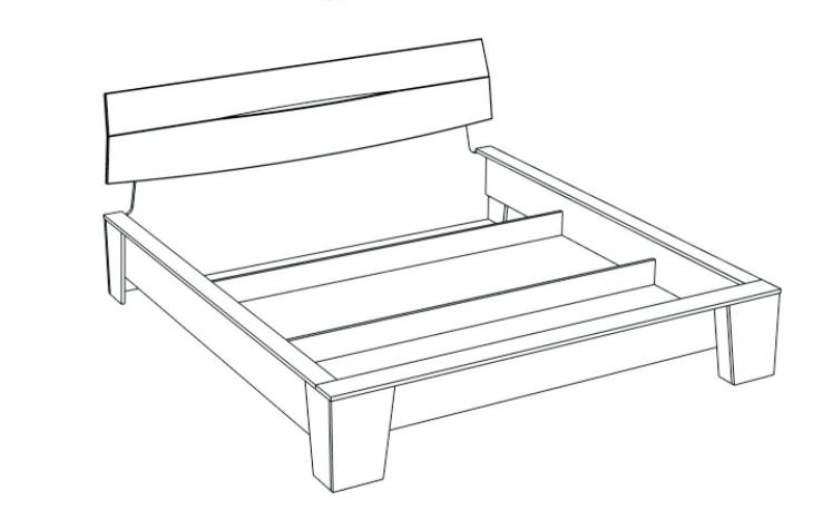 Фото Кровать двуспальная Стреза NEW (СМ 180х200) без основания от производителя СБК в Ялте по цене 8 460 ₽