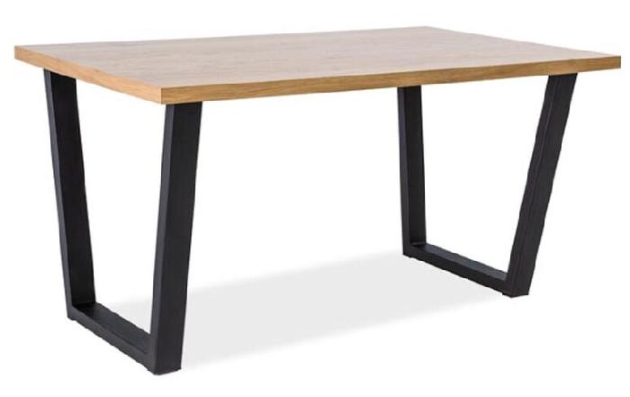 Стол обеденный Signal Valentino (1,8) (металл, шпон-дуб,  черный (Signal) )