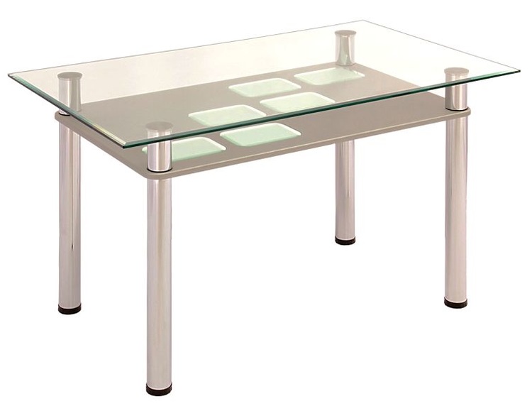 Фото Стол обеденный 3.0 с полкой мдф от производителя Мебель из стекла в Ялте по цене 12&nbsp;330 ₽