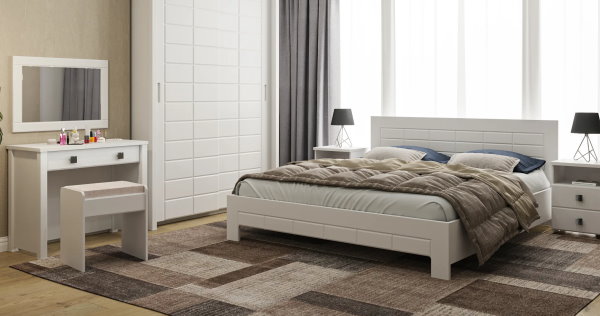 Фото Кровать двуспальная Изабель ИЗ-713К (СМ 180х200) без основания от производителя Компасс в Ялте по цене 21&nbsp;980 ₽