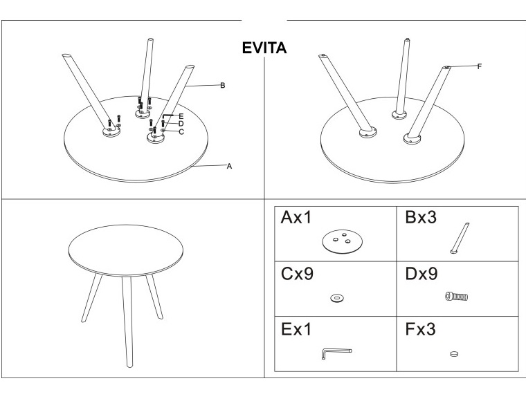 Фото Стол обеденный Signal Evita от производителя Signal в Ялте по цене 32 490 ₽
