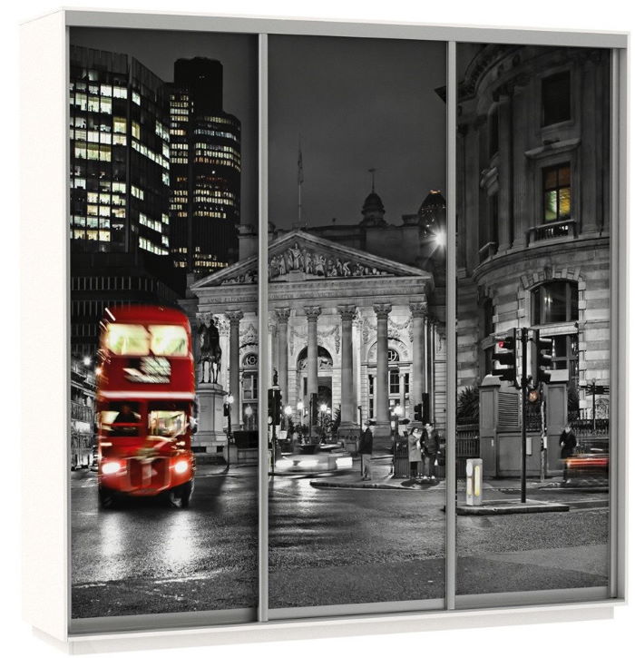 Фото Шкаф-купе Экспресс Трио Фото (2,4х0,6х2,2 - 3 двери) от производителя Мебельная компания Е1 в Ялте по цене 58&nbsp;640 ₽