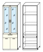 Кухня Диана-4 (ЛДСП) шкаф 800 (ШП-2) (белый, ясень шимо светлый (Фант-мебель) ) в Ялте от производителя 