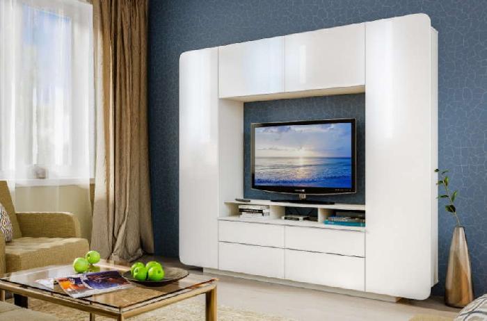 Шкаф комбинированный 03.272 Румба (белый, белый глянец,(Моби)) Шкаф комбинированный 03.272 Румба (белый, белый глянец,(Моби))