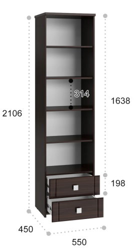 Фото Пенал Изабель ИЗ-63К с зеркалом от производителя Компасс в Ялте по цене 25&nbsp;320 ₽