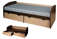 Фото krovati-detski кровать односпальная кд-1.8 с ящиками (см 90х200) комплектуется основанием производитель Росток