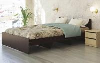 Кровать двуспальная К-12 (СМ 140х200) комплектуется настилом ( 140х200 , ЛДСП , венге , без подъемного мех. , без ящиков , без матраса (Ромис) ) в Ялте от производителя 