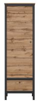 Шкаф Loft REG1D1S (дуб вотан, дуб вотан-черный (Black Red White (БРВ)) ) в Ялте от производителя в интернет магазине Планета Комфорта Шкаф Loft REG1D1S (дуб вотан, дуб вотан-черный (Black Red White (БРВ)) ) в Ялте от производителя
