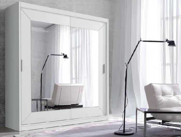 Шкаф-купе-2D typ 17 Alfa (2 двери) (Материал дверей:мдф-зеркало, цвет дверей:белый ламинат, цвет каркаса:белый ламинат (Helvetia) ) Шкаф-купе-2D typ 17 Alfa (2 двери) (Материал дверей:мдф-зеркало, цвет дверей:белый ламинат, цвет каркаса:белый ламинат (Helvetia) )