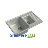 Мойка Granfest eco-21К (ГР 740х480хh200) (шир.ящ.min 720) без сифона в интернет магазине Планета Комфорта Фото moyki мойка granfest eco-21к (гр 740х480хh200) (шир.ящ.min 720) без сифона производитель Granfest