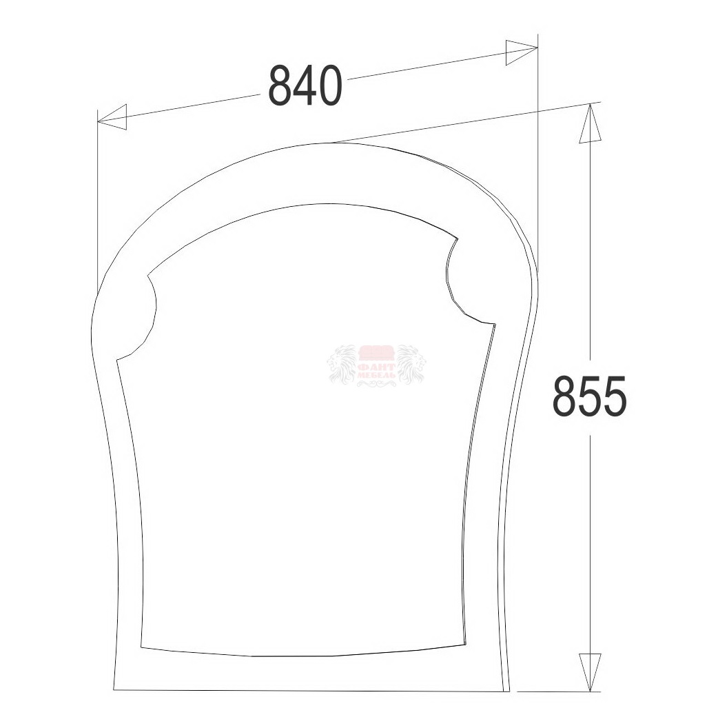 Фото Зеркало навесное Ольга-1Н от производителя Фант-мебель в Ялте по цене 3&nbsp;190 ₽