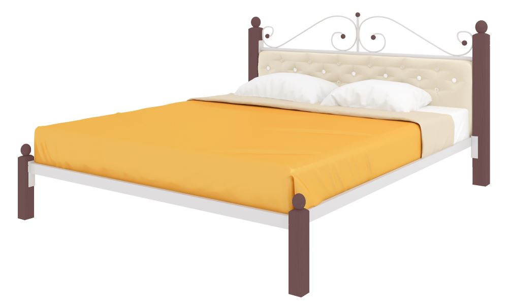 Фото Кровать двуспальная Диана Lux мягкая (СМ 180х200) трубка металл от производителя Милсон в Ялте по цене 24 300 ₽