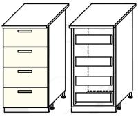 Фото  кухня диана-4 (лдсп) шкаф-стол 400 (шн-48l) производитель Фант-мебель