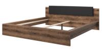 Кровать двуспальная Indira typ 32 (СМ 180х200) без основания ( 180х200 , ЛДСП/стекло , дуб monastery-черный , без подъемного мех. , без ящиков , без матраса (Helvetia) ) в Ялте от производителя в интернет магазине Планета Комфорта Кровать двуспальная Indira typ 32 (СМ 180х200) без основания ( 180х200 , ЛДСП/стекло , дуб monastery-черный , без подъемного мех. , без ящиков , без матраса (Helvetia) ) в Ялте от производителя