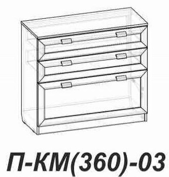 Фото Комод Элит Д-КМ(360)-02 от производителя Сантан в Ялте по цене 7 810 ₽