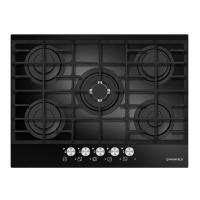 Варочная поверхность газовая 5-ти комф. MGHG 75 13 (690х520) (Материал Стеклокерамика , Цвет Черный) в Ялте от производителя 