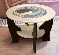 Фото stoly-zhurnalnye стол журнальный со вставкой из стекла круглый производитель Марибель