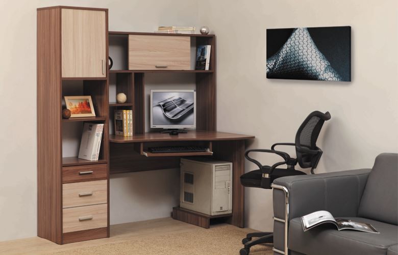 Фото Стол компьютерный ПКС-10 (1,5) в Ялте по цене 12 660 ₽ от производителя Олмеко, код товара 2000001454183, 2000001454190 шт Фото Стол компьютерный ПКС-10 (1,5) от производителя Олмеко в Ялте по цене 12 660 ₽