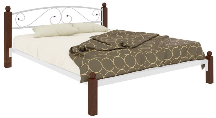 Фото Кровать двуспальная Вероника Lux (СМ 160х200) трубка металл от производителя Милсон в Ялте по цене 18 960 ₽