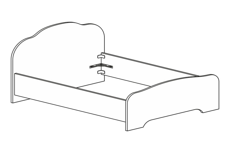 Фото Кровать двуспальная Кэт-2 Эвита (СМ 160х200) не комплектуется настилом от производителя Диал в Ялте по цене 13 240 ₽