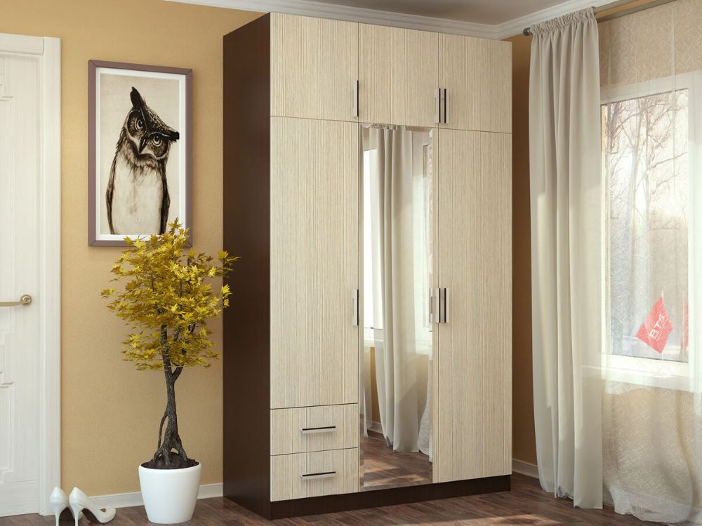 Фото Шкаф с ящиками (129) трехдверный от производителя БТС  в Ялте по цене 15 340 ₽