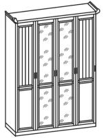 Фото  шкаф виктория (160) четырехдверный производитель Ставрополь Мебель