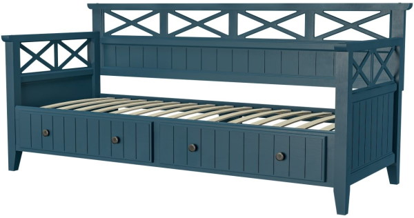 Фото Кровать односпальная Амелия (СМ 80х200) с выдвижными ящиками, без основания с универсальными царгами от производителя Браво-мебель в Ялте по цене 29 730 ₽