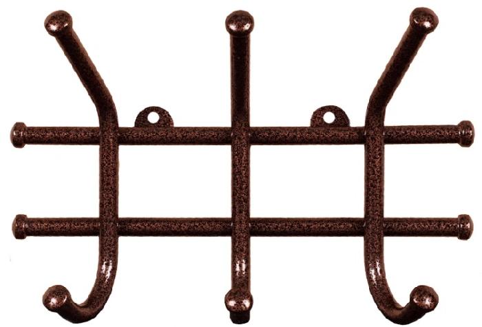 Вешалка настенная Норма 3 (медный антик  (Завод металлических изделий) ) Вешалка настенная Норма 3 (медный антик  (Завод металлических изделий) )