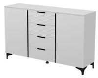 Комод комбинированный Брента (белый снег-лак белый (Браво-мебель) ) в Ялте от производителя 