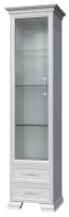 Шкаф с витриной Грация (1 дв) 1 стекло (белый, белый  (Браво-мебель) ) в Ялте от производителя 