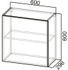 Фото Кухня Геометрия шкаф навесной ШГ600 (60) от производителя  в Ялте по цене 10&nbsp;930 ₽